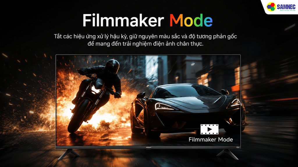 Xiaomi TV A Pro Series được tích hợp chuẩn HDR10+ và chế độ đạo diễn Filmmaker Mode