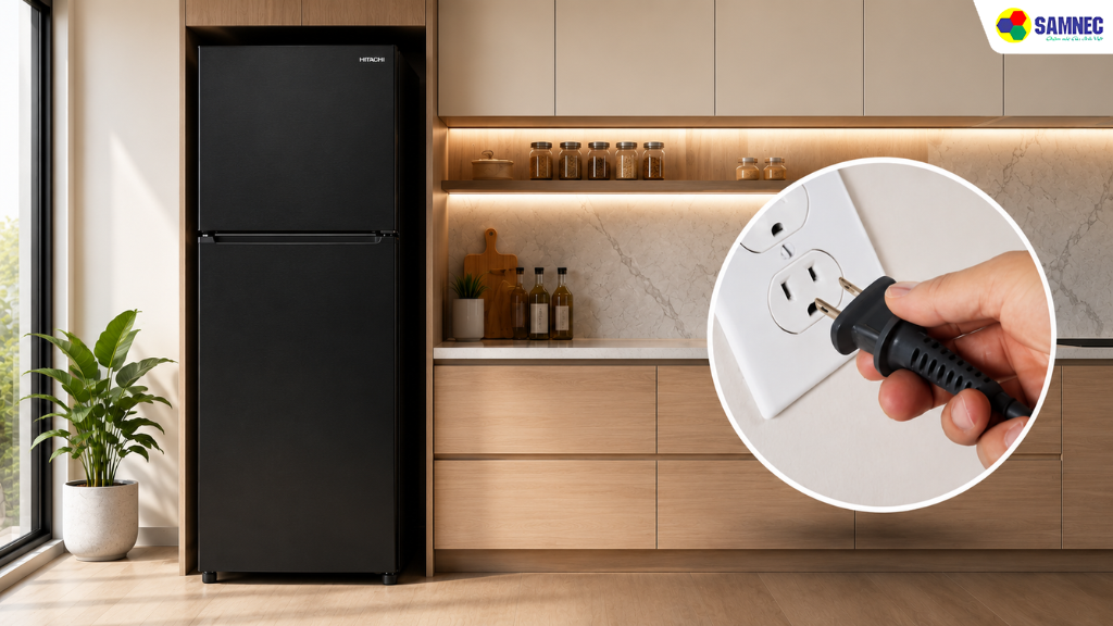 Bắt buộc phải rút phích cắm nguồn điện trước khi vệ sinh khu vực dàn nóng