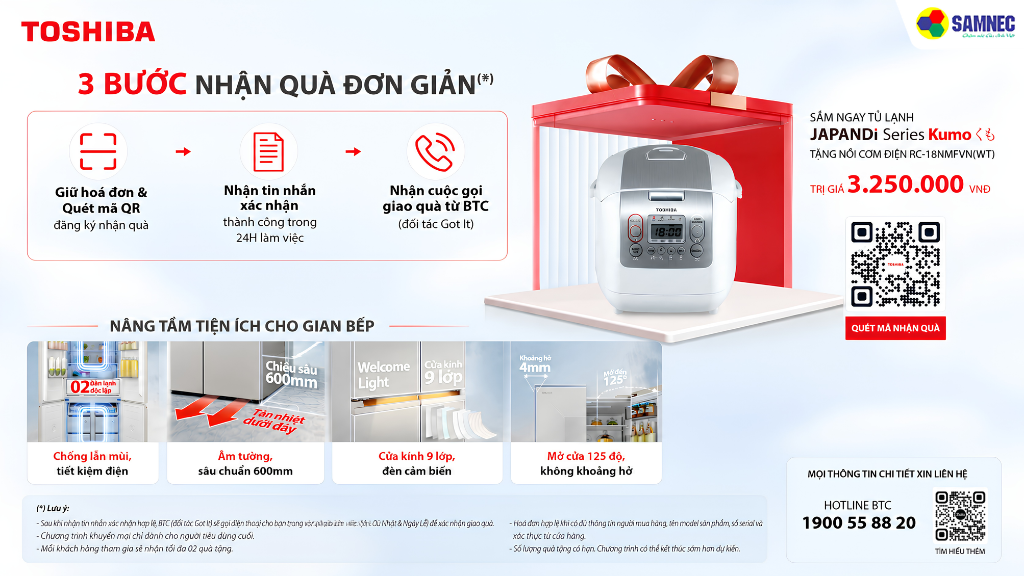 MUA TỦ LẠNH CHUẨN SANG - SAMNEC TẶNG QUÀ VÀNG