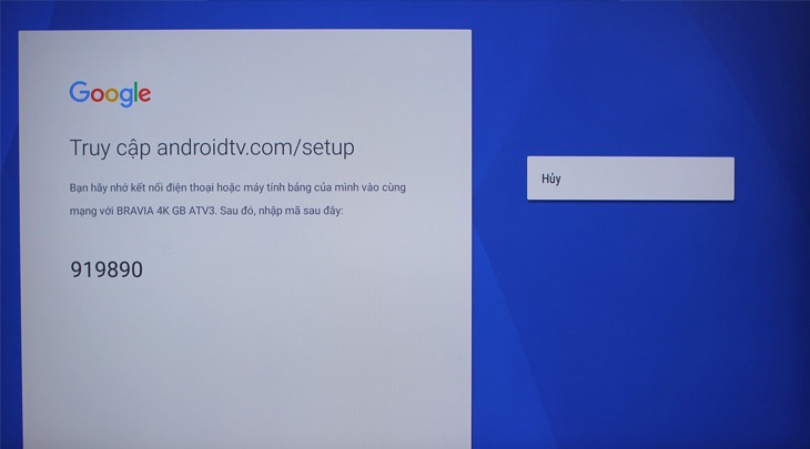 Mã kết nối mà tivi cung cấp