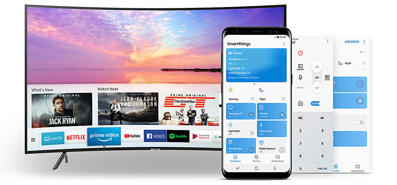 Smart Tivi Cong Samsung 4K NU7300 - SmartThings