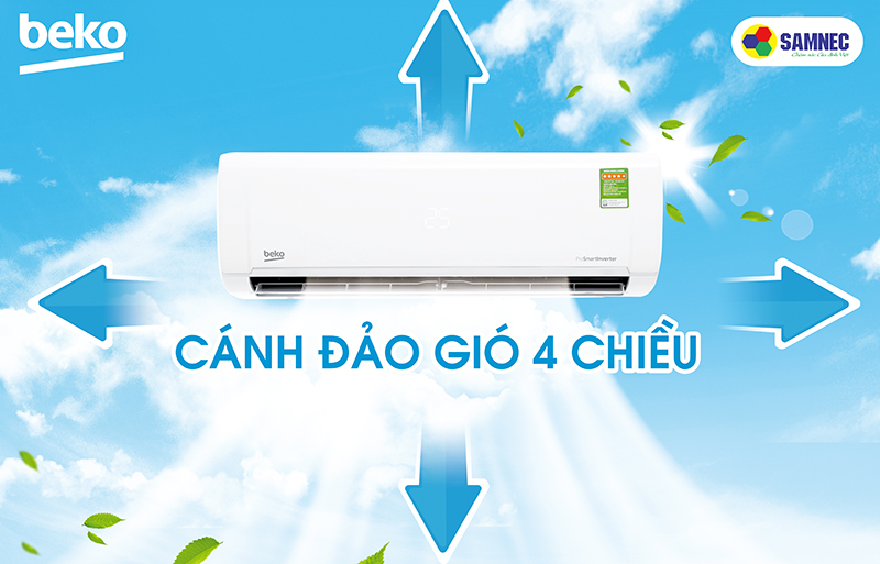 Quạt đảo gió điều khiển khí lạnh trên điều hòa Beko