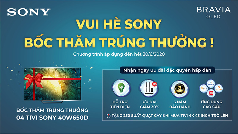 Bốc thăm trúng thưởng Tivi Sony tháng 06/2020 tại Samnec Điện Máy