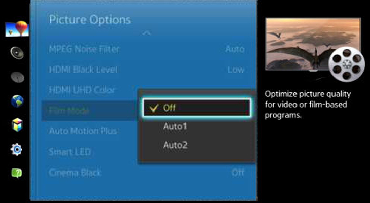 Hướng dẫn cách bật Film Mode trên tivi Samsung 6 Hướng dẫn cách bật Film Mode trên tivi Samsung 6