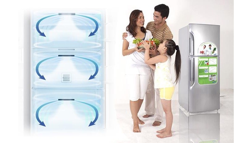 Khí lạnh được phân phối đồng đều trong tủ lạnh Toshiba Khí lạnh được phân phối đồng đều trong tủ lạnh Toshiba