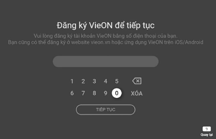 Đăng ký VieON để nhận khuyến mãi Đăng ký VieON để nhận khuyến mãi