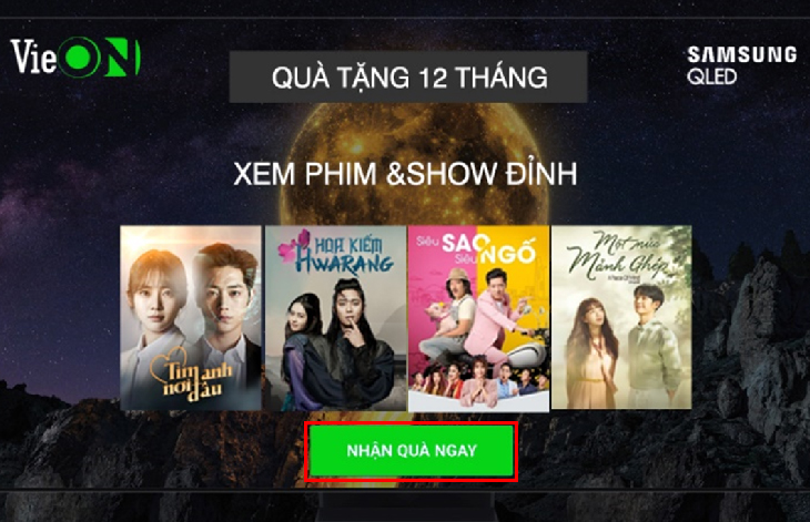 Popup thông báo khuyến mãi VieON Popup thông báo khuyến mãi VieON