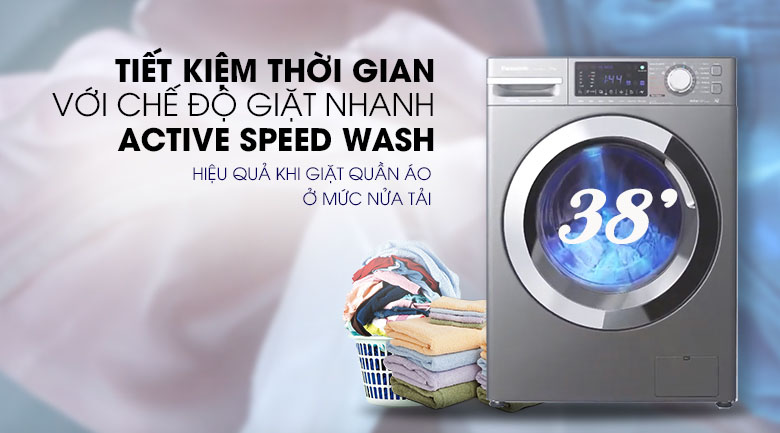 Giặt nhanh chỉ với 38 phút