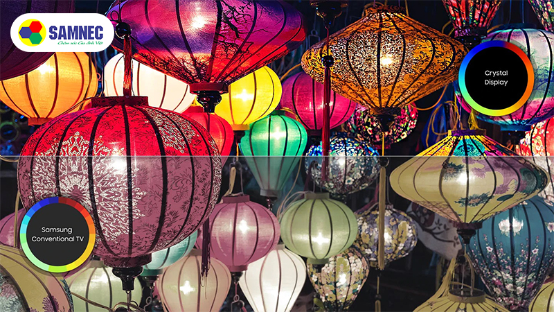 Crisp and vivid color expression