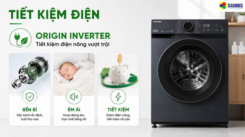 Máy giặt 11 Kg Inverter Toshiba