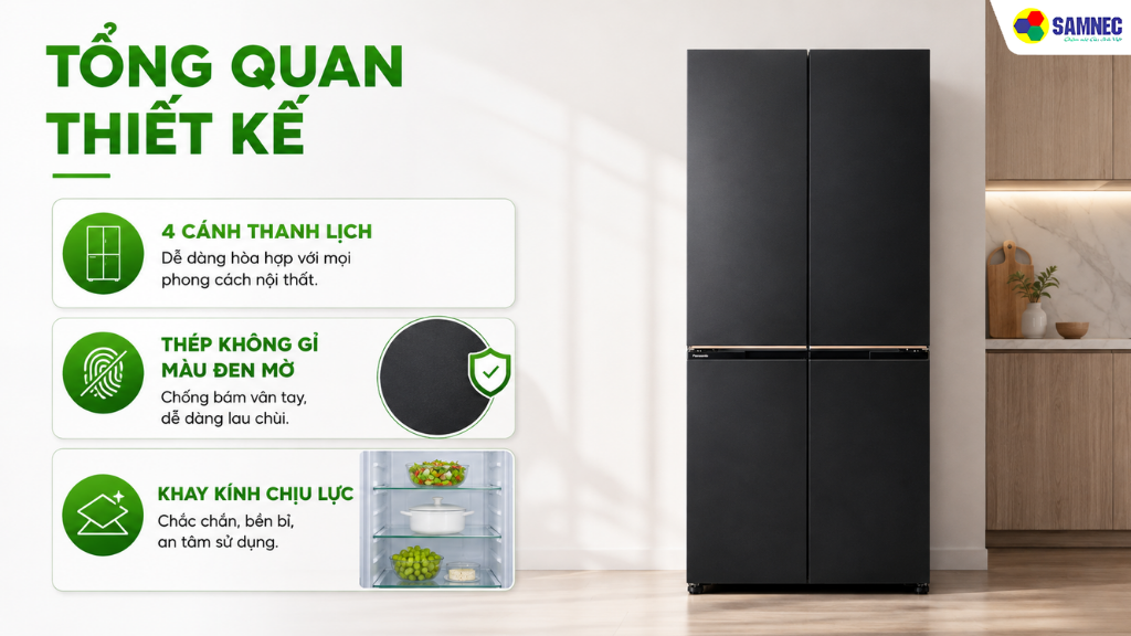 Tủ lạnh Inverter 487 lít Panasonic NR-XZ550CWKV