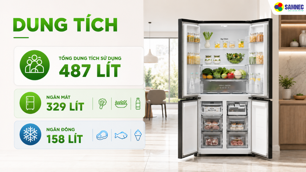 Tủ lạnh 487 lít Panasonic NR-XZ550CWKV