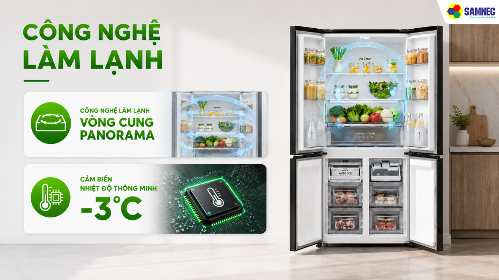 Tủ lạnh Multi Door 487 lít Panasonic NR-XZ550CWKV