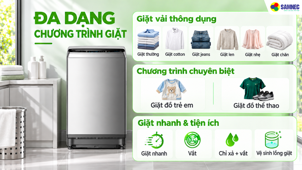 Máy giặt cửa trên 8.5 kg MA200W85