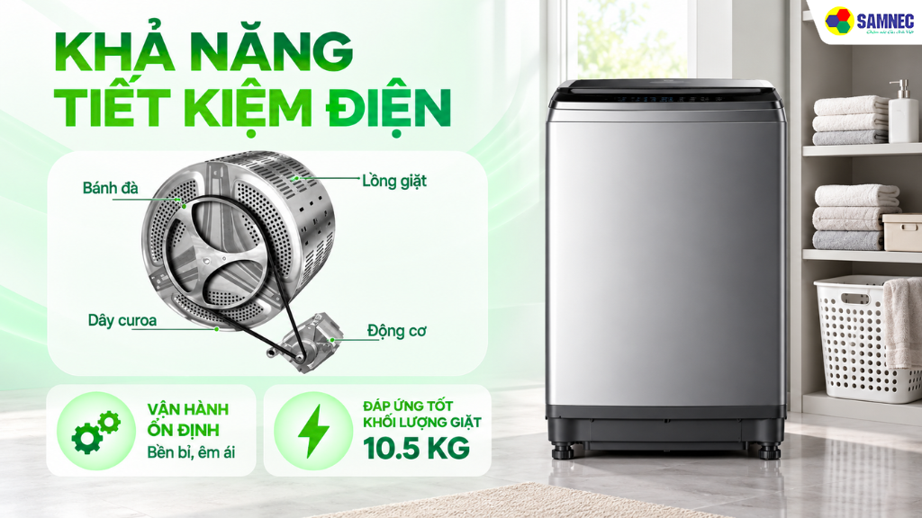 Máy giặt cửa trên 10.5 kg Midea