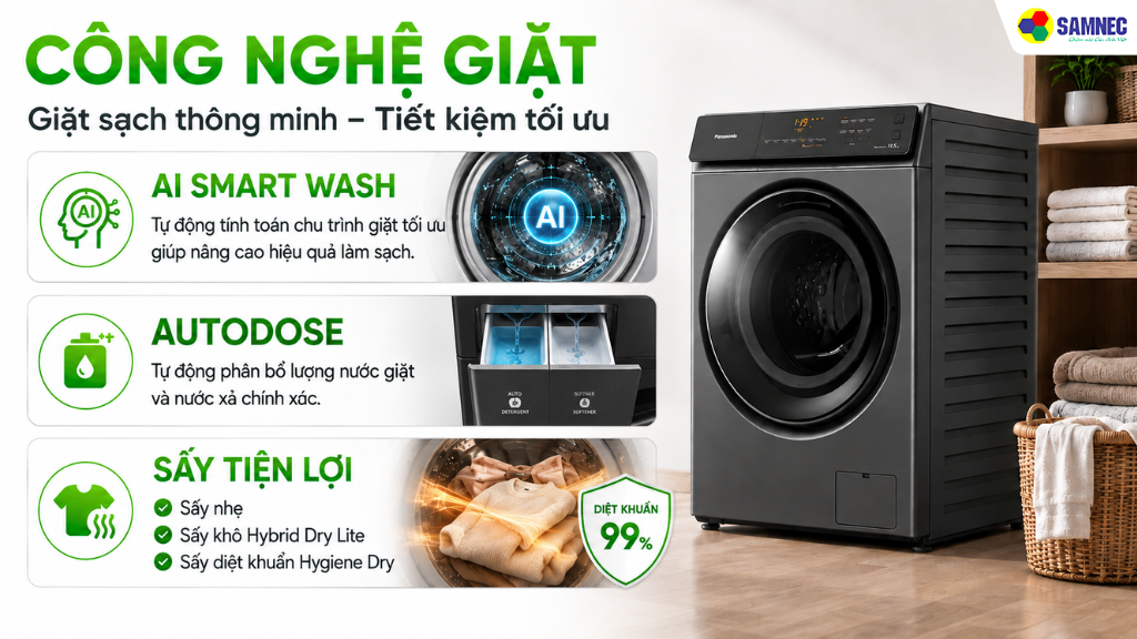 Máy giặt 11.5 kg NA-V115FW1BV