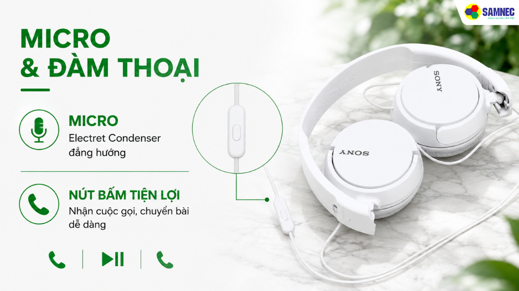 Tai nghe choàng đầu Sony MDRZX110APBZE