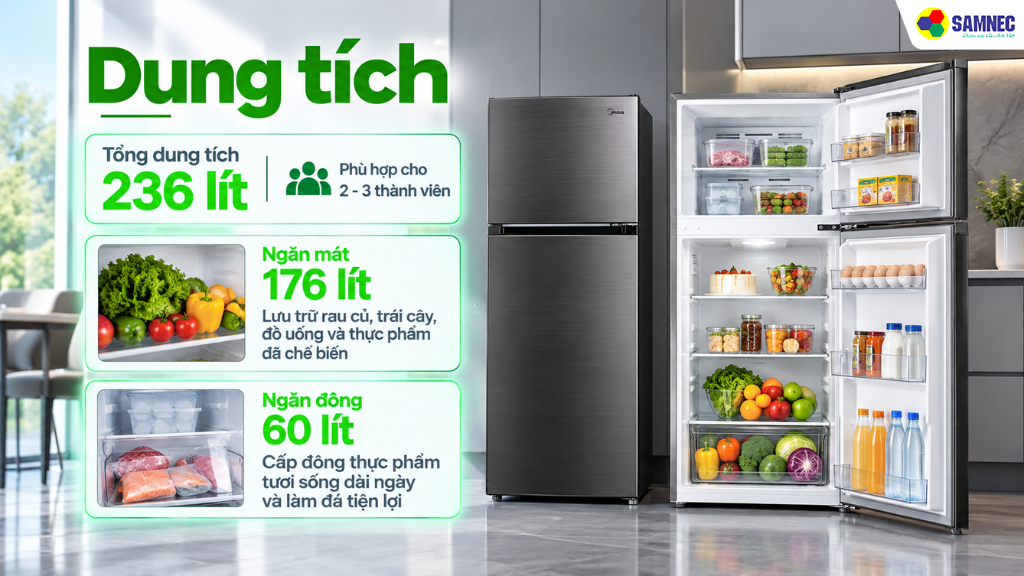 Tủ lạnh Midea MDRT346MTB28VN
