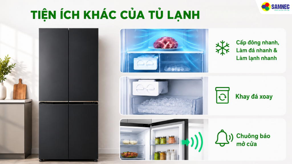 Tủ lạnh Multi Door Inverter 445 lít Panasonic NR-XZ520CWKV