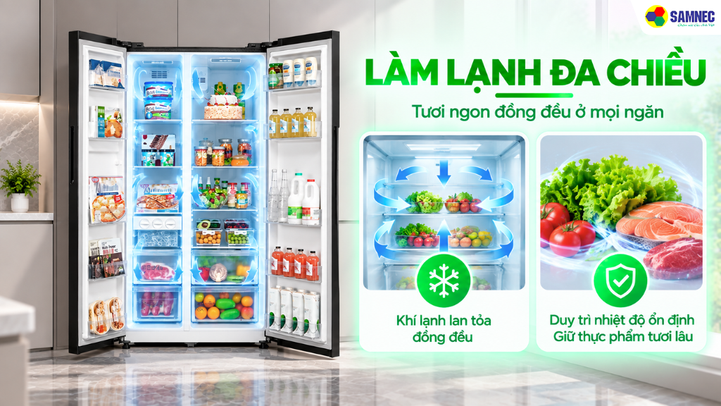 Tủ lạnh Side By Side 555 lít MDRS710FGG28VN