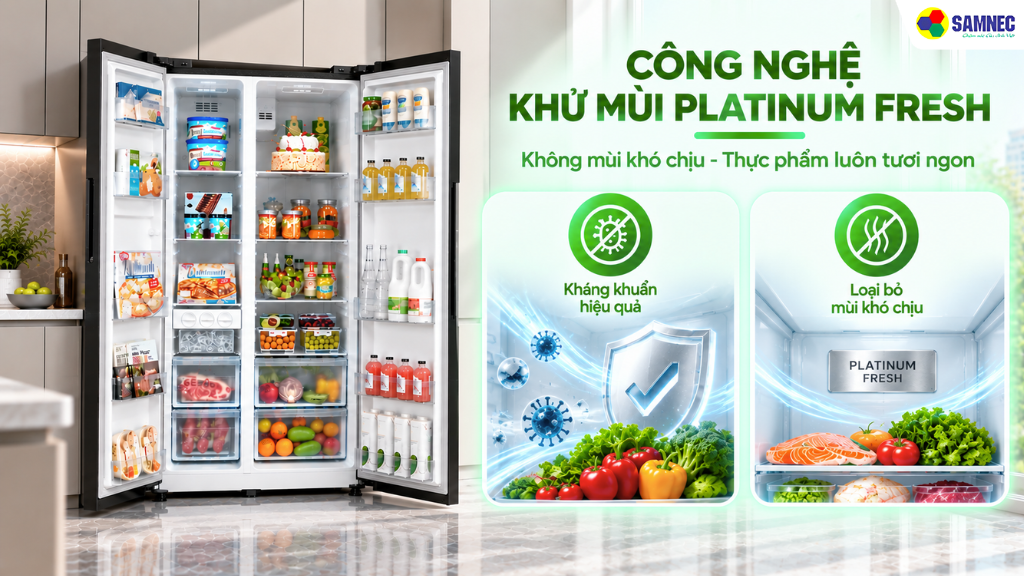 Tủ lạnh Side By Side 555 lít MDRS710FGG28VN