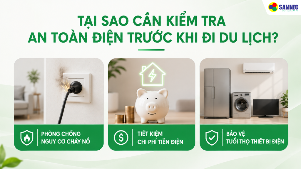 Dành ra vài phút kiểm tra lại hệ thống điện trong nhà sẽ giúp bạn hoàn toàn an tâm