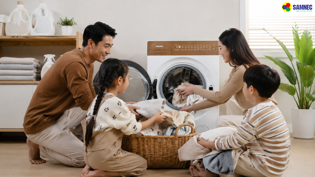 Máy giặt Toshiba Japandi T37 10,5kg phù hợp với đa dạng nhu cầu của nhiều gia đình