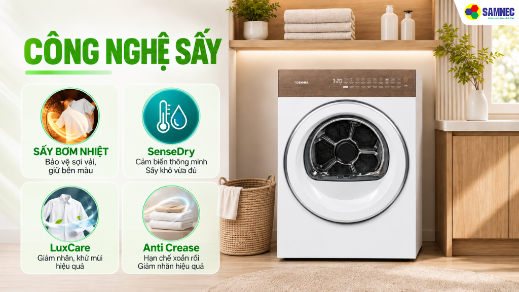 Máy sấy bơm nhiệt TD-T37BS90HWV(WT)