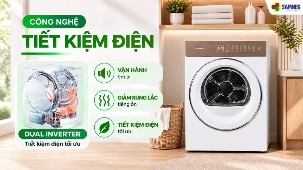 Máy sấy bơm nhiệt TD-T37BS90HWV(WT) Japandi