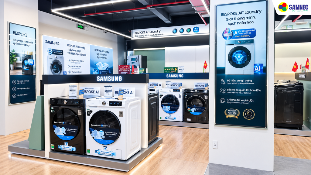 Mua máy sấy Samsung chính hãng, có bảo hành tại Samnec