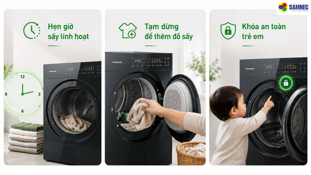 Tiện ích khác của máy sấy 10,5kg Panasonic NH-XV21X1AVT