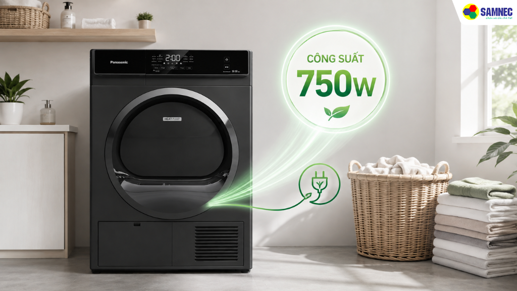 Máy sấy NH-EH05JD1BV hoạt động ở công suất 750W