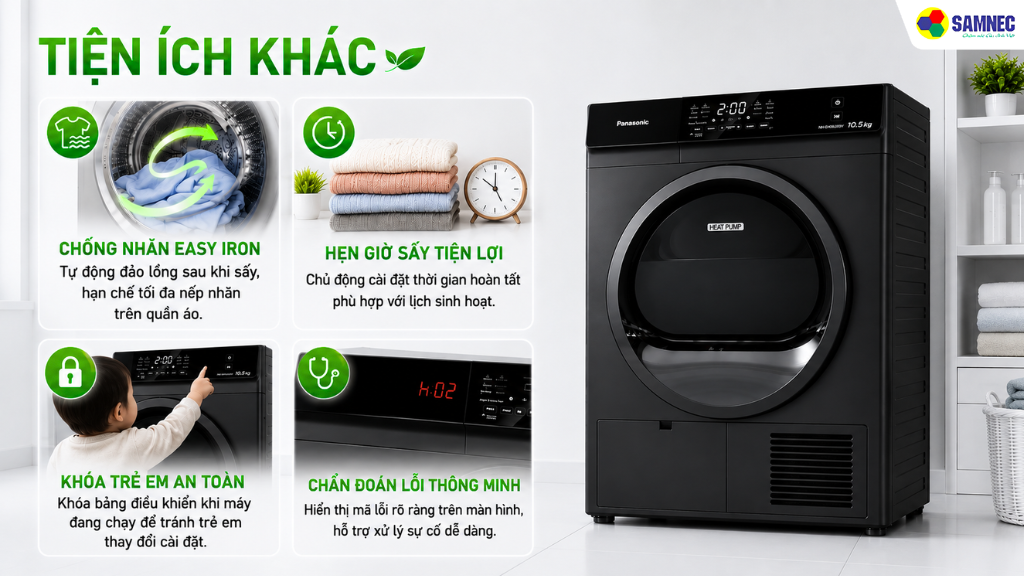 Tiện ích khác của máy sấy bơm nhiệt NH-EH05JD1BV