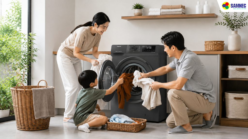 Máy giặt Hisense phù hợp với tất cả mọi nhà