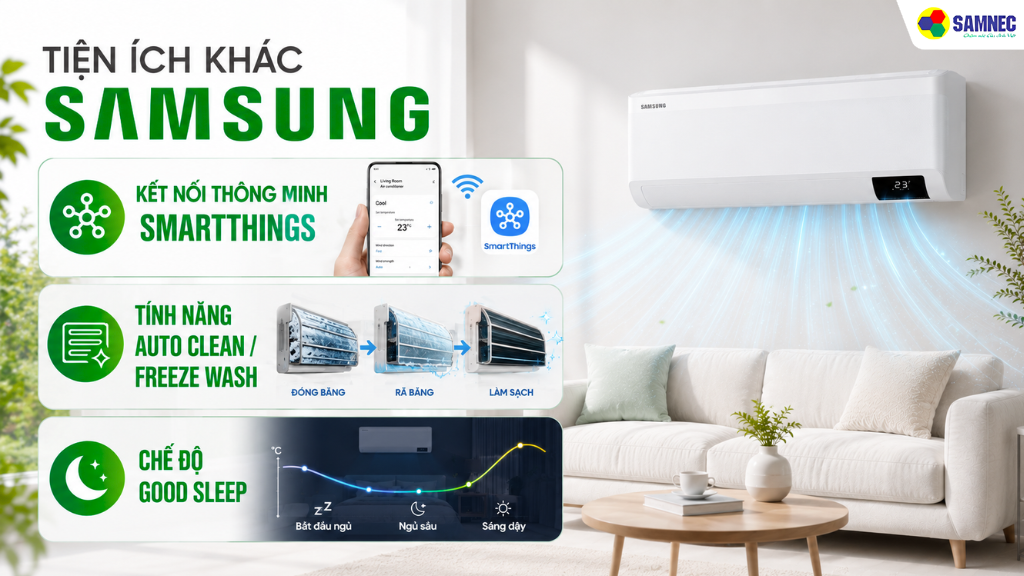 Tiện ích khác của điều hòa Samsung