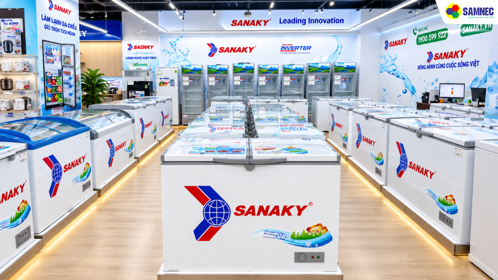 Mua tủ đông Sanaky 500 lít chính hãng tại Samnec