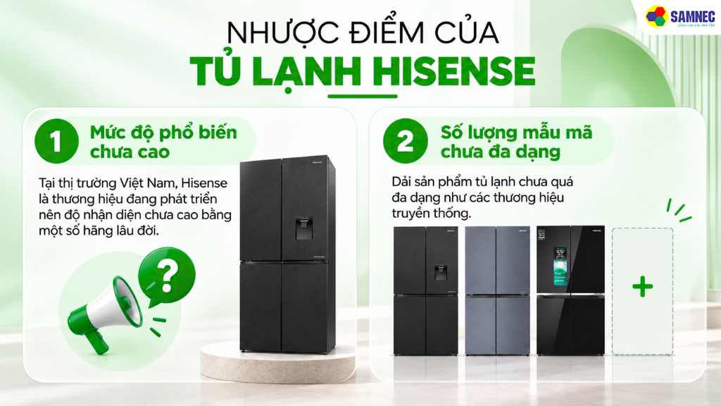 Nhược điểm của tủ lạnh Multidoor 4 cánh