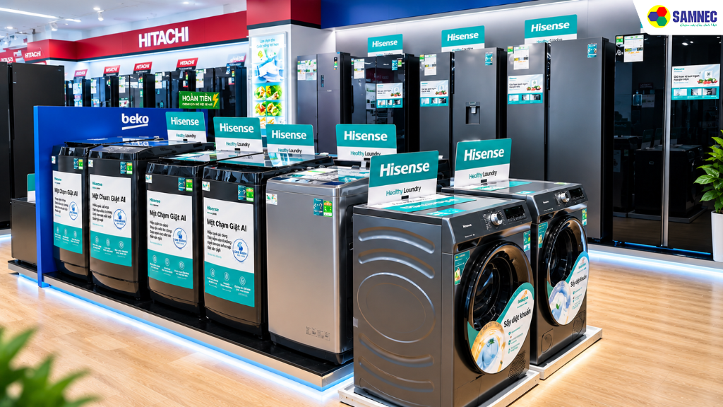 Mua tủ lạnh Hisense chính hãng, có bảo hành tại Samnec Hải Phòng