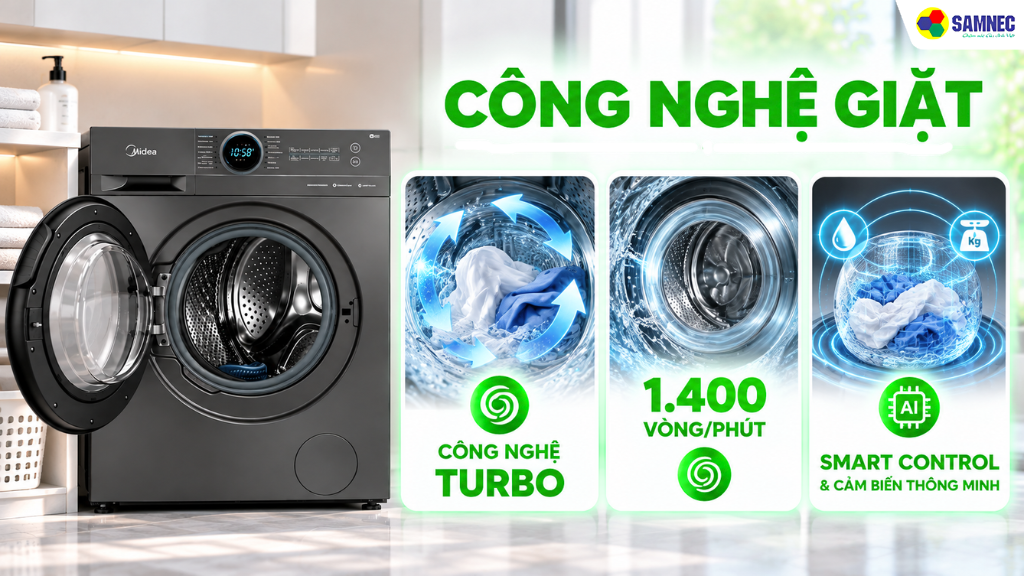 Máy giặt cửa trước 10.5 kg MF200W105