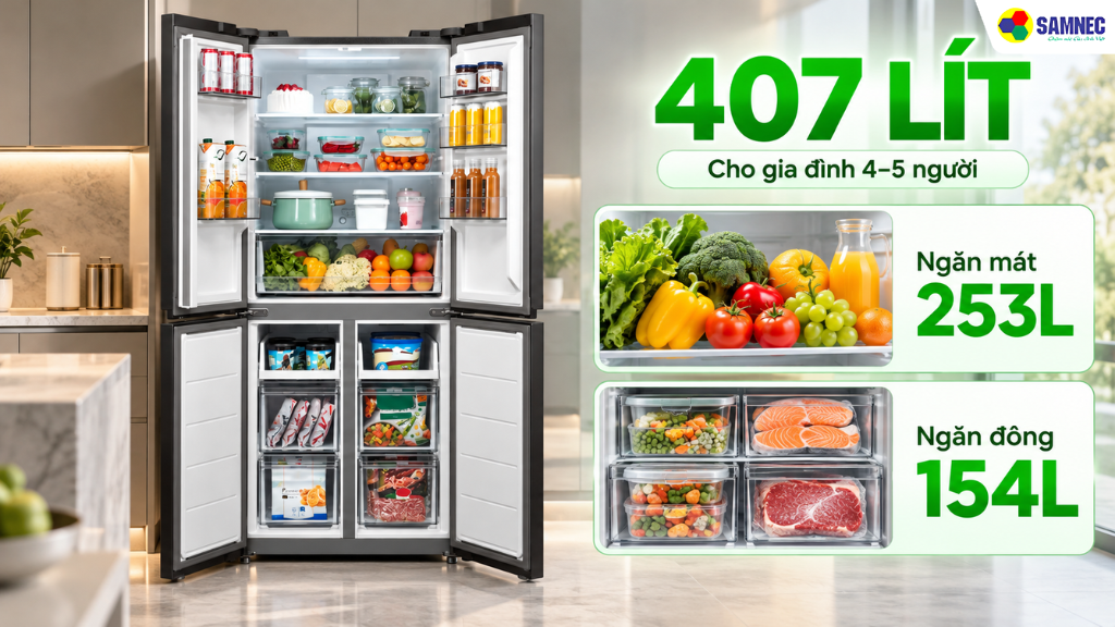 Tủ lạnh Multi Door Midea MDRF550FGG28VN