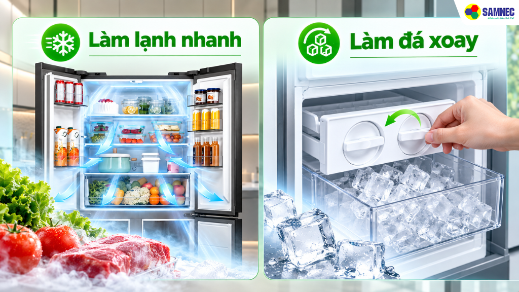 Tủ lạnh Multi Door 407 lít Midea MDRF550FGG28VN