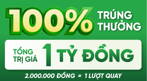 100% trúng thưởng 