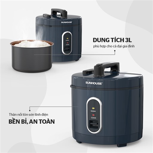 Nồi cơm điện 3 lít Sunhouse SHD8309