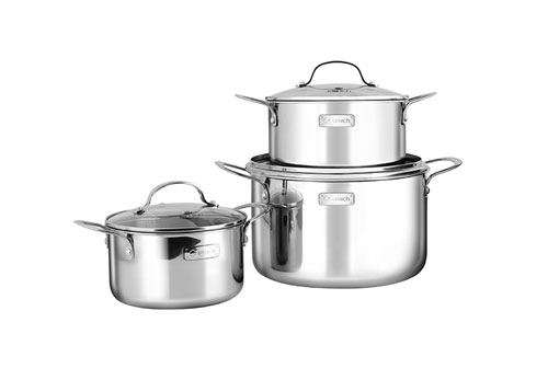 Bộ nồi inox 3 lớp đáy liền Elmich 2103OL size 18,20,26cm  TẠM HẾT HÀNG