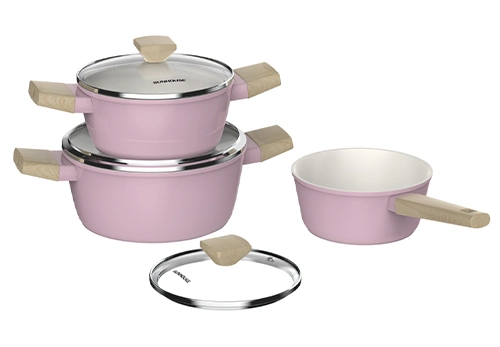 Bộ nồi phủ sứ Nano đáy từ Sunhouse Healthy SHG7979MP1