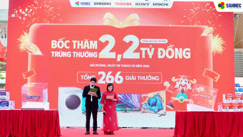 Tổng kết lễ bốc thăm trúng thưởng Điện máy Samnec 2026