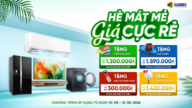 Chào Tháng 5: Hè Mát Mẻ - Giá Cực Rẻ