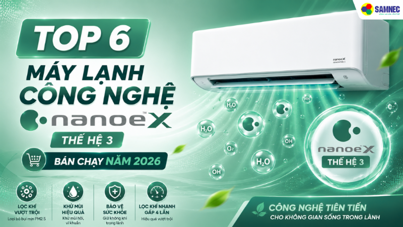 TOP 6 máy lạnh Panasonic có công nghệ Nanoe-X thế hệ 3 bán chạy năm 2026