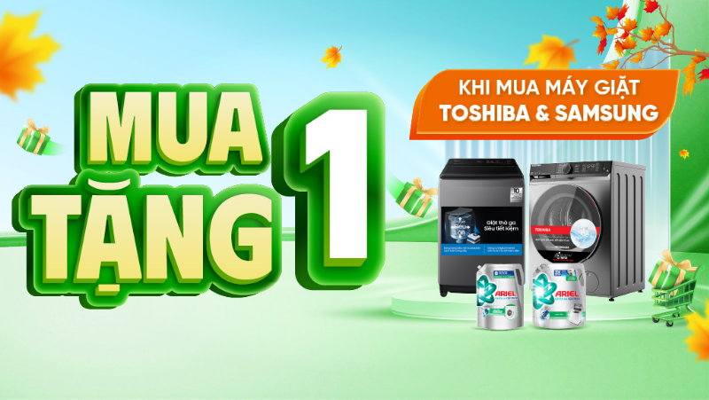 Ưu Đãi Tháng 8 - Mua Máy Giặt Tặng Nước Giặt