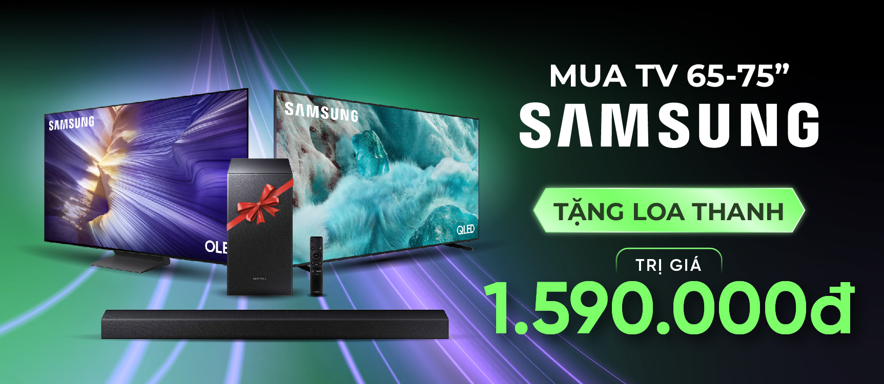 Ưu đãi nhân đôi khi mua Tivi tặng loa thanh